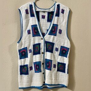 Lucia Granny square knit vest